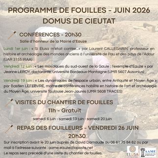 Flyer programme fouilles juin 2026